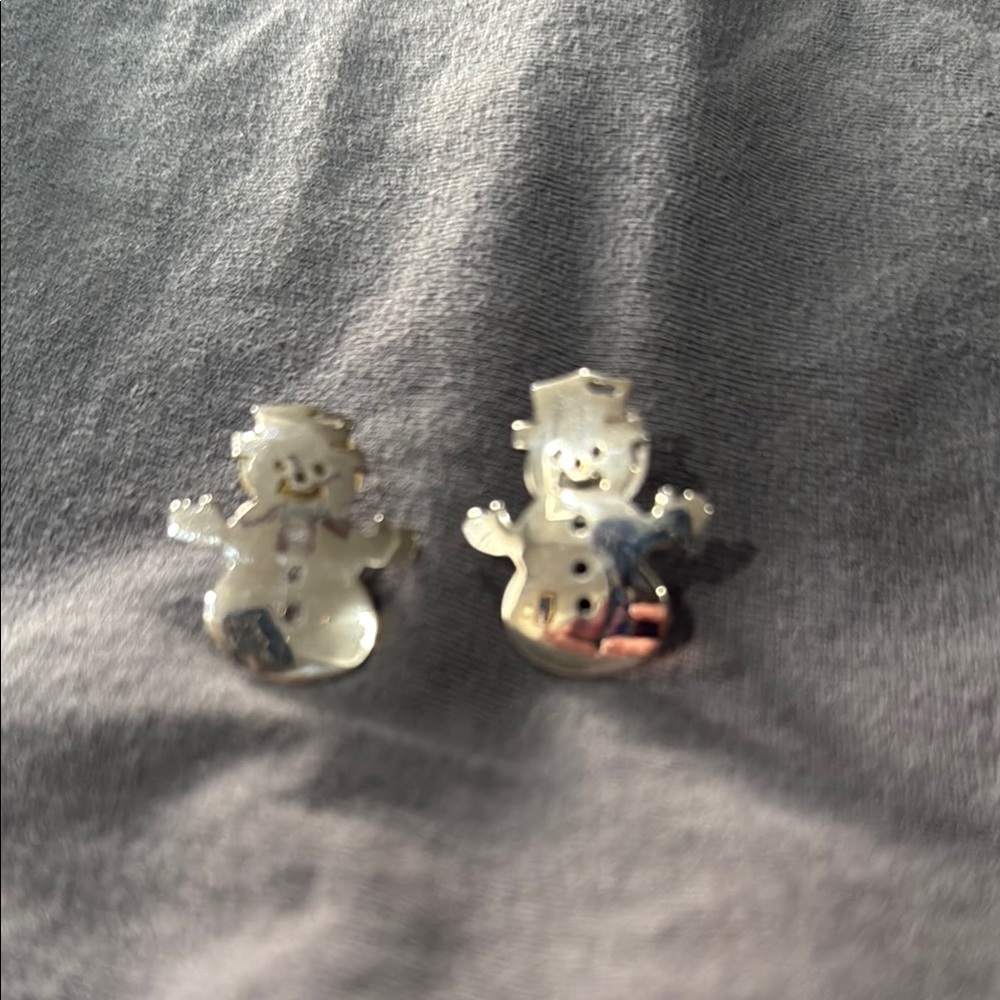 Carlton Ridge Silver Snowman Earrings